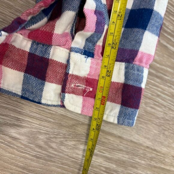 G.H.Bass and Co Regular Fit Men Blue Pink White Flanel Cotton Shirt sz L - Picture 7 of 7